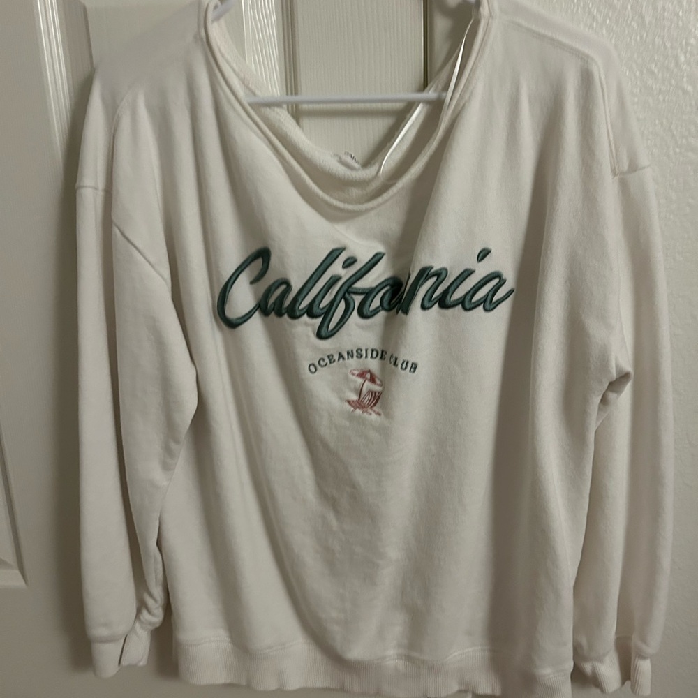 Garage California Graphic White Sweatshirt
